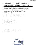 Cover page: Factors affecting the concentration of outdoor particles indoors 
(COPI): Identification of data needs and existing data