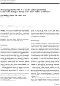 Cover page: Managing patients with ICD shocks and programming tachycardia therapies during acute heart failure syndromes