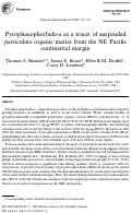 Cover page: Pyrophaeophorbide-a as a tracer of suspended particulate organic matter from the NE Pacific continental margin