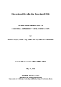 Cover page: Discussion of Deep In-Situ Recycling (DISR)