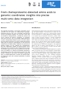 Cover page: From chemoproteomic‐detected amino acids to genomic coordinates: insights into precise multi‐omic data integration