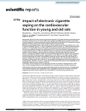 Cover page: Impact of electronic cigarette vaping on the cardiovascular function in young and old rats