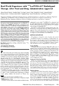 Cover page: Real-World Experience with 177Lu-PSMA-617 Radioligand Therapy After Food and Drug Administration Approval