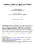 Cover page: Empirical Exchange Rate Models of the Nineties: Are Any Fit to Survive?