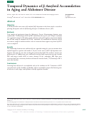 Cover page: Temporal Dynamics of β-Amyloid Accumulation in Aging and Alzheimer Disease.