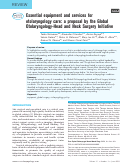 Cover page: Essential equipment and services for otolaryngology care: a proposal by the Global Otolaryngology-Head and Neck Surgery Initiative.