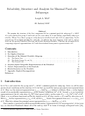 Cover page: Solvability, Structure, and Analysis for Minimal Parabolic Subgroups