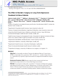 Cover page: The Effect of Bariatric Surgery on Long-term Depression Treatment in Patients With Obesity.