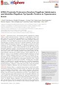 Cover page: APEX2 Proximity Proteomics Resolves Flagellum Subdomains and Identifies Flagellum Tip-Specific Proteins in Trypanosoma brucei