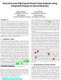 Cover page: Asynchronous High Speed Serial Links Analysis using Integrated Charge for Event Detection