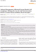 Cover page: Upfront Management of Blastoid Variant Mantle Cell Lymphoma: Making the Case for 2nd/3rd-Generation Bruton Tyrosine Kinase Inhibitor-Based Therapies.