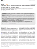 Cover page: Targeting PLOD2 suppresses invasion and metastatic potential in radiorecurrent prostate cancer