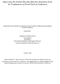 Cover page: Improving the Carbon Dioxide Emission Estimates from the Combustion of Fossil Fuels in California