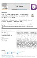 Cover page: Data for molecular dynamics simulations of Escherichia coli cytochrome bd oxidase with the Amber force field