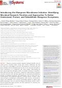 Cover page: Introducing the Mangrove Microbiome Initiative: Identifying Microbial Research Priorities and Approaches To Better Understand, Protect, and Rehabilitate Mangrove Ecosystems