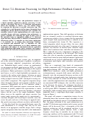 Cover page: Direct ΣΔ Bitstream Processing for High Performance Feedback Control