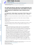 Cover page: The relationship between adiposity-associated inflammation and coronary artery and abdominal aortic calcium differs by strata of central adiposity: The Multi-Ethnic Study of Atherosclerosis (MESA)