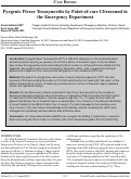 Cover page: Pyogenic Flexor Tenosynovitis by Point-of-care Ultrasound in the Emergency Department