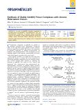 Cover page: Synthesis of Stable Gold(III) Pincer Complexes with Anionic Heteroatom Donors