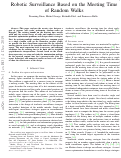 Cover page: Robotic Surveillance Based on the Meeting Time of Random Walks