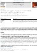 Cover page: Spontaneous pubic symphysis disruption and concomitant bladder rupture during competitive squatting: A case report