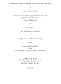 Cover page: Statistical Problems in DNA Microarray Data Analysis