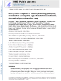 Cover page: Post-operative complications following feminizing genitoplasty in moderate to severe genital atypia: Results from a multicenter, observational prospective cohort study