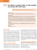 Cover page: The influence of genetic factors on brain plasticity and recovery after neural injury