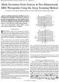 Cover page: Mode Excitation From Sources in Two-Dimensional EBG Waveguides Using the Array Scanning Method