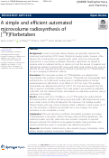 Cover page: A simple and efficient automated microvolume radiosynthesis of [18F]Florbetaben