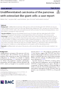 Cover page: Undifferentiated carcinoma of the pancreas with osteoclast-like giant cells: a case report.