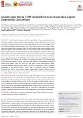 Cover page: Sodalis ligni Strain 159R Isolated from an Anaerobic Lignin-Degrading Consortium