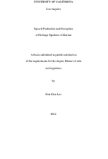 Cover page: Speech Production and Perception of Heritage Speakers of Korean