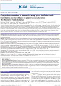 Cover page: Prospective association of obstructive sleep apnea risk factors with heart failure and its subtypes in postmenopausal women: The Women's Health Initiative.