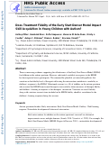 Cover page: Does Treatment Fidelity of the Early Start Denver Model Impact Skill Acquisition in Young Children with Autism?