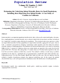 Cover page: Estimating the Underlying Infant Mortality Rates for Small Populations, Including those Reporting Zero Infant Deaths: A Case Study of Counties in California