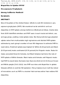 Cover page: Disparities In Uptake Of HIV Pre-Exposure Prophylaxis Among California Medicaid Enrollees