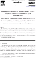 Cover page: Running neutrino masses, mixings and CP phases: analytical results and phenomenological consequences