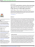 Cover page: An in vitro quantitative systems pharmacology approach for deconvolving mechanisms of drug-induced, multilineage cytopenias