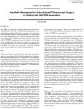 Cover page: Anesthetic Management for Video-Assisted Thoracoscopic Surgery in a Patient with VACTERL Association