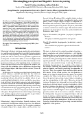 Cover page: Disentangling perceptual and linguistic factors in parsing