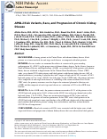 Cover page: APOL1 Risk Variants, Race, and Progression of Chronic Kidney Disease