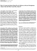 Cover page: What Is Causing the Reduced Drug-Placebo Difference in Recent Schizophrenia Clinical Trials and What Can be Done About It?