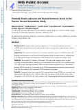 Cover page: Prenatal dioxin exposure and thyroid hormone levels in the Seveso second generation study