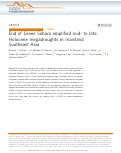 Cover page: End of Green Sahara amplified mid- to late Holocene megadroughts in mainland Southeast Asia