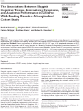 Cover page: The Associations Between Sluggish Cognitive Tempo, Internalizing Symptoms, and Academic Performance in Children With Reading Disorder: A Longitudinal Cohort Study