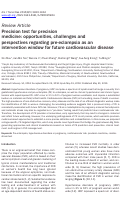 Cover page: Precision test for precision medicine: opportunities, challenges and perspectives regarding pre-eclampsia as an intervention window for future cardiovascular disease.