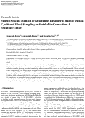 Cover page: Patient‐Specific Method of Generating Parametric Maps of Patlak Ki without Blood Sampling or Metabolite Correction: A Feasibility Study