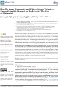 Cover page: How Do Young Community and Citizen Science Volunteers Support Scientific Research on Biodiversity? The Case of iNaturalist