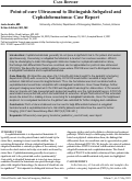 Cover page: Point-of-care Ultrasound to Distinguish Subgaleal and Cephalohematoma: Case Report